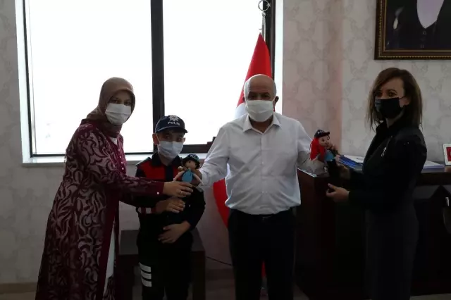 Özel eğitim gören çocuklardan Emniyet Müdürü Aslan'a ziyaret