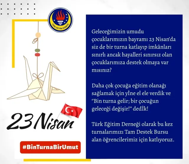 Son dakika! Turna kuşları çocukların eğitimi için kanatlanıyor