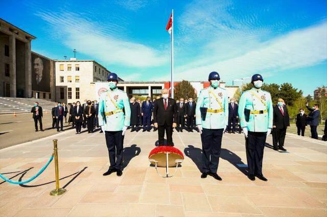 23 Nisan dolayısıyla TBMM Başkanı Şentop ve devlet erkanı Anıtkabir'de 23 Nisan dolayısıyla TBMM Başkanı Şentop ve devlet erkanı Anıtkabir'de