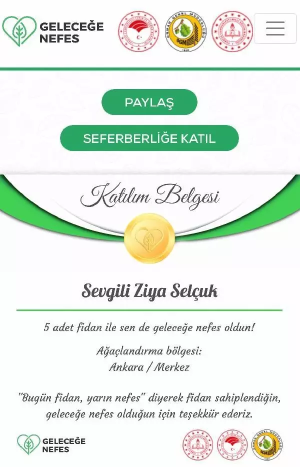 Bakan Selçuk'tan 'fidan sahiplenme' çağrısı Bakan Selçuk'tan 'fidan sahiplenme' çağrısı