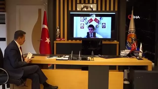 Başkan Deveci makamını Meşhur'a telekonferansla devretti Başkan Deveci makamını Meşhur'a telekonferansla devretti