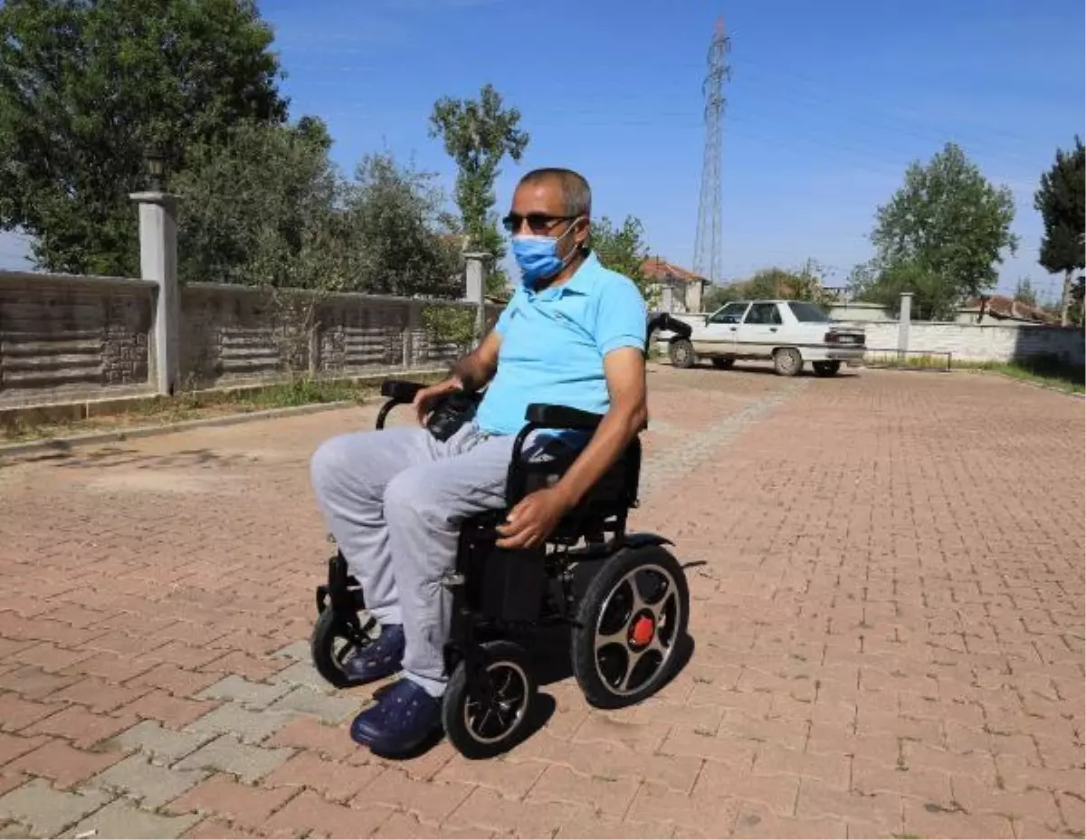 Çalınan akülü sandalyesinin yerine yenisi alındı