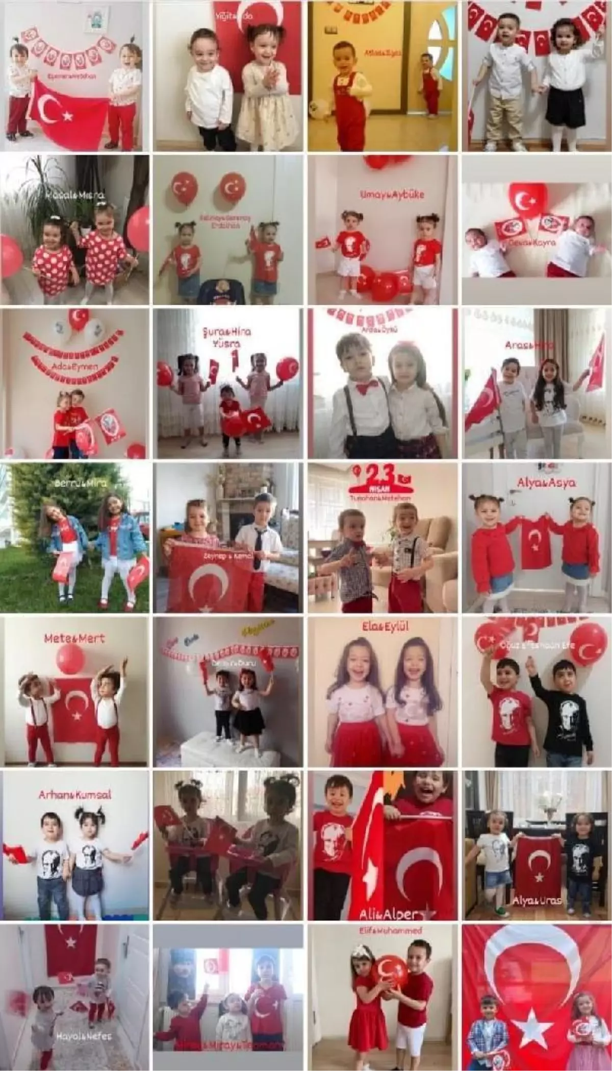 İkiz annelerinden 23 Nisan'a özel video