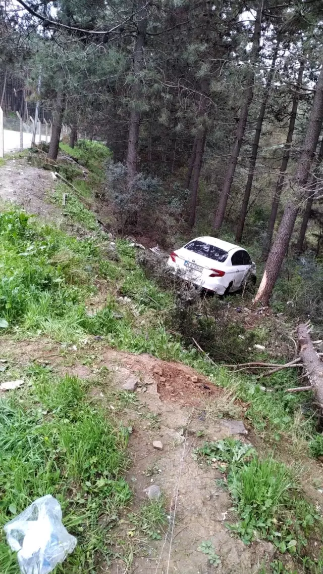 Maltepe'de otomobil ormanlık alana uçtu: 2 yaralı Maltepe'de otomobil ormanlık alana uçtu: 2 yaralı