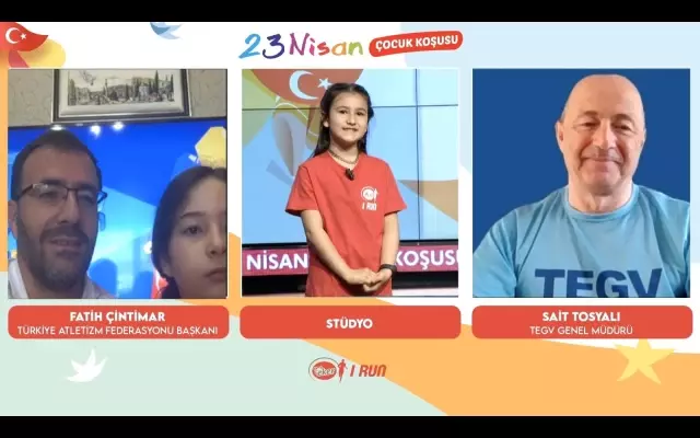 Minik adımlar 23 Nisan'ı evlerinde koşarak kutladı