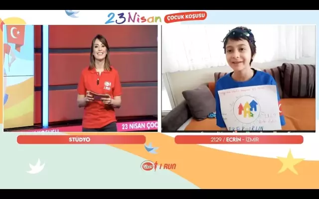 Minik adımlar 23 Nisan'ı evlerinde koşarak kutladı