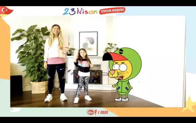 Minik adımlar 23 Nisan'ı evlerinde koşarak kutladı