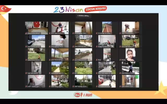 Minik adımlar 23 Nisan'ı evlerinde koşarak kutladı