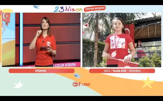 Minik adımlar 23 Nisan'ı evlerinde koşarak kutladı