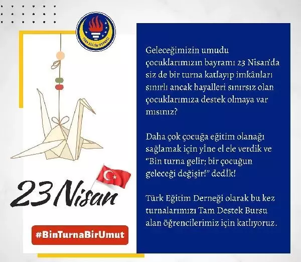 Son dakika! Turna kuşları çocukların eğitimi için kanatlanıyor