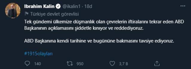 Son Dakika! ABD Başkanı Biden, tarihi skandal: 1915 olayları için 'soykırım' dedi Son Dakika! ABD Başkanı Biden, tarihi skandal: 1915 olayları için 'soykırım' dedi
