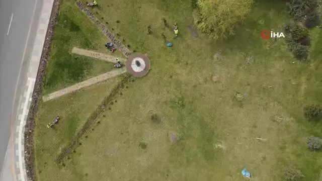 Başkentte peyzaj alanlarında bahar hazırlıkları devam ediyor