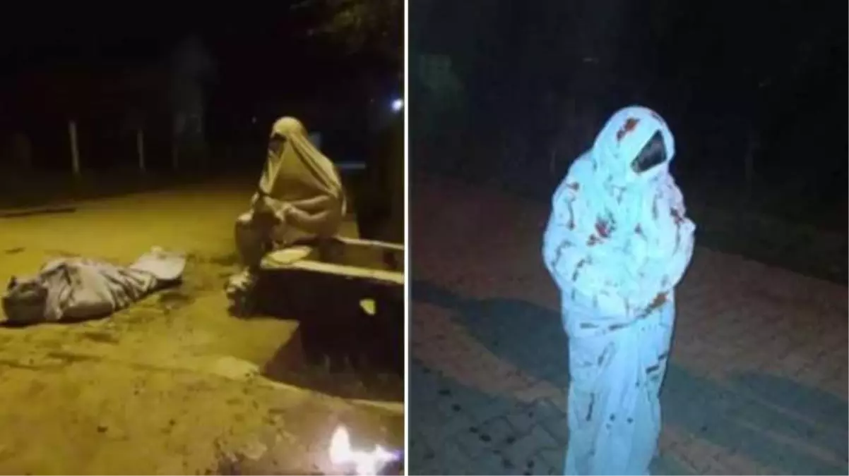 Beyaz çarşafla şaka yapan gençler, Ramazan davulcusuna ecel terleri döktürdü
