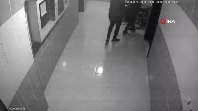 Kömür sobası hırsızları kamerada