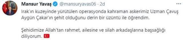 Son Dakika: Pençe-Şimşek Harekatı bölgesinde önceden döşenen EYP'nin patlaması sonucu 1 asker şehit oldu