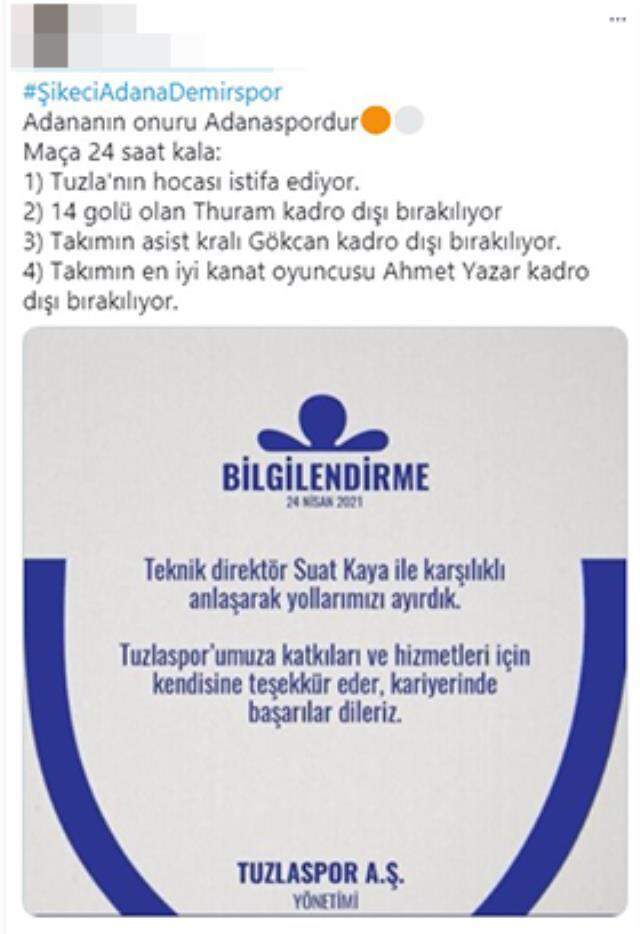 Tuzla-Adana Demir maçında şike yapılacağına yönelik binlerce Tweet atıldı, sosyal medya yangın yerine döndü