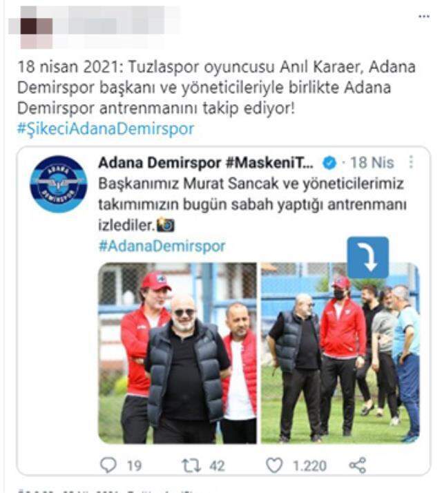 Tuzla-Adana Demir maçında şike yapılacağına yönelik binlerce Tweet atıldı, sosyal medya yangın yerine döndü