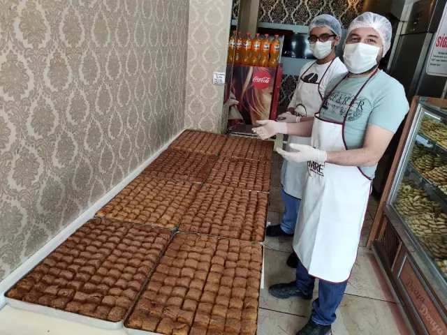 Karantinadaki hastalardan soğuk baklavaya yoğun talep Karantinadaki hastalardan soğuk baklavaya yoğun talep