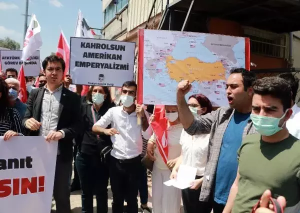 ADANA İNCİRLİK HAVA ÜSSÜ ÖNÜNDE BİDEN'A TEPKİ