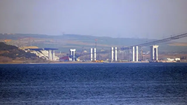 1915 Çanakkale Köprüsü'nde ana halat kablolarının montajı tamamlanmak üzere
