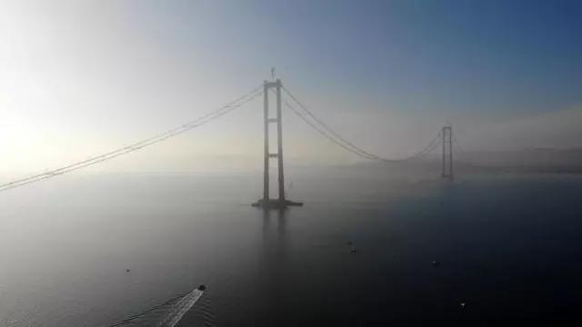 1915 Çanakkale Köprüsü'nde ana halat kablolarının montajı tamamlanmak üzere