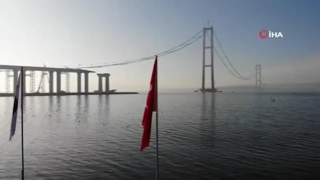 1915 Çanakkale Köprüsü'nde ana halat kablolarının montajında sona gelindi