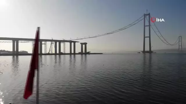 1915 Çanakkale Köprüsü'nde ana halat kablolarının montajında sona gelindi