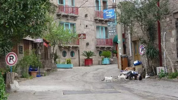 ÇANAKKALE 'AFET BÖLGESİ' ASSOS ANTİK LİMAN YOLUNDA, KAYA ISLAHI BAŞLADI