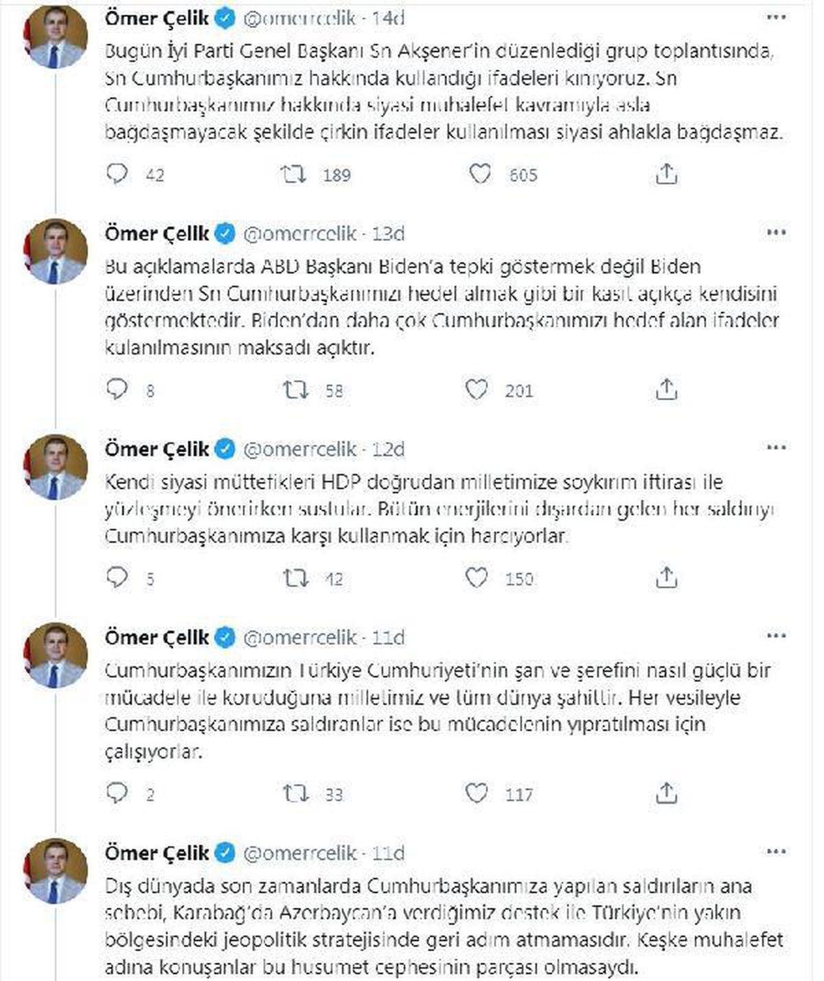 Ak Parti Sözcüsü Çelik'ten Akşener'e tepki