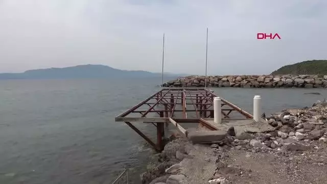 ÇANAKKALE 'AFET BÖLGESİ' ASSOS ANTİK LİMAN YOLUNDA, KAYA ISLAHI BAŞLADI