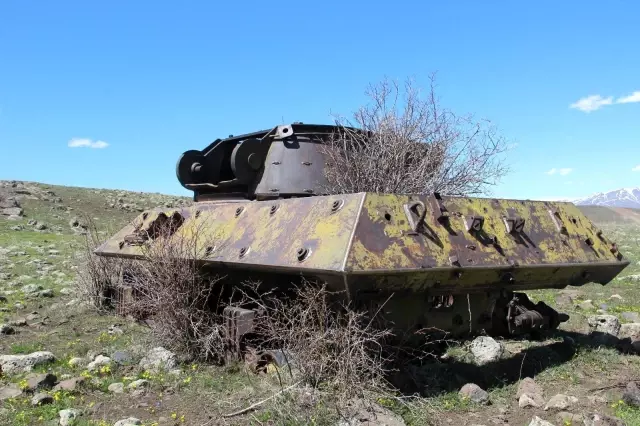 Dağ eteğindeki 70 yıllık tanklara doğa sahip çıkıyor Dağ eteğindeki 70 yıllık tanklara doğa sahip çıkıyor