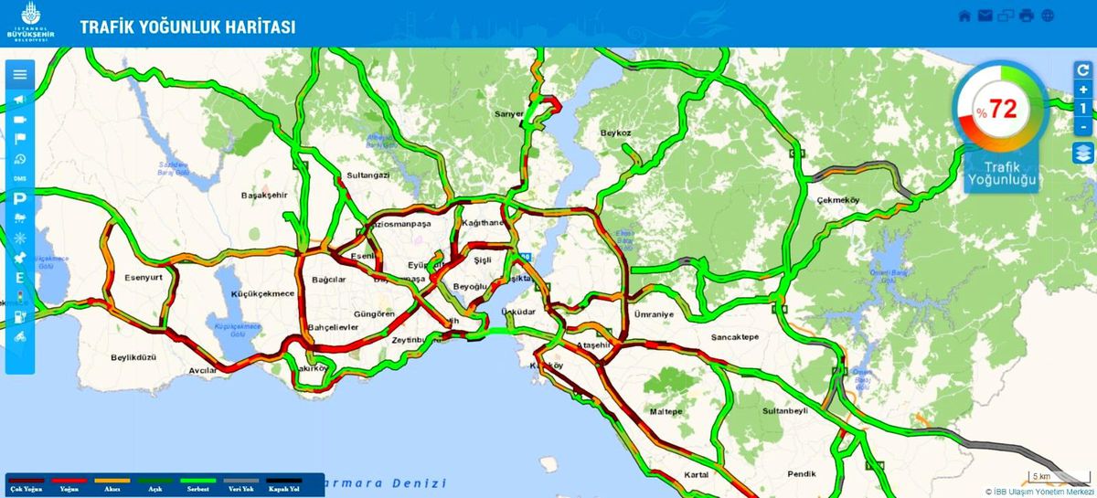 Tam kapanma öncesi İstanbul'da trafik yoğunluğu rekor seviyeye ulaştı