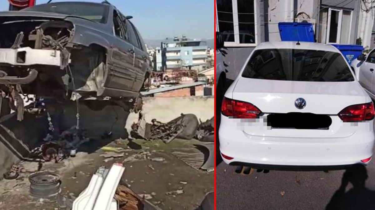 Polis adım adım izleyip hırsızların inine ulaştı! Çaldıkları araçları apartmanın çatı katında parçalamışlar