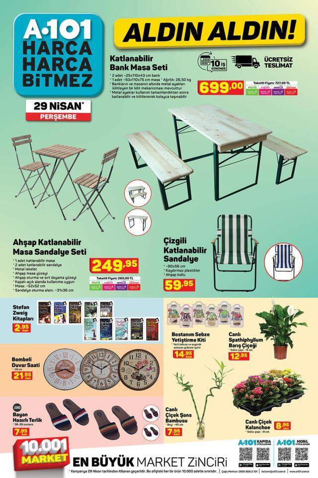 A 101 29 Nisan aldın aldın! A 101 Aldın Aldın 2021! A101 aktüel ürün listesi kataloğunda neler var?