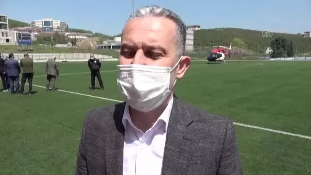 Ambulans helikopter Kovid-19 hastası kadın için havalandı Ambulans helikopter Kovid-19 hastası kadın için havalandı