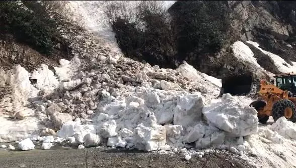 Artvin'de çığ düşmesi sonucu kapanan Camili Bölgesi tekrar ulaşıma açıldı Artvin'de çığ düşmesi sonucu kapanan Camili Bölgesi tekrar ulaşıma açıldı