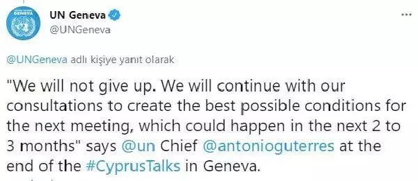 BM Genel Sekreteri Guterres: Ortak zemin bulamadık BM Genel Sekreteri Guterres: Ortak zemin bulamadık