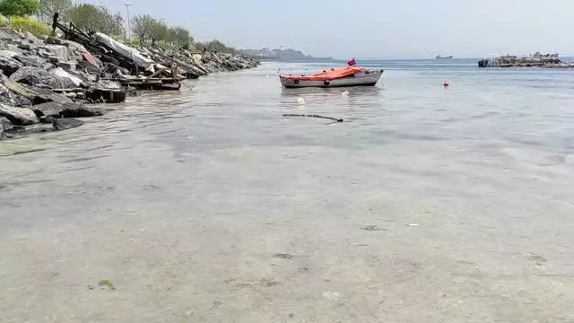 Kartal ve Pendik'te deniz yüzeyinde kirlilik Kartal ve Pendik'te deniz yüzeyinde kirlilik