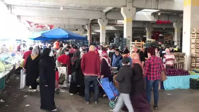 KOCAELİ KAPANMAYA SAATLER KALA PAZARDA SOSYAL MESAFE UNUTULDU KOCAELİ KAPANMAYA SAATLER KALA PAZARDA SOSYAL MESAFE UNUTULDU