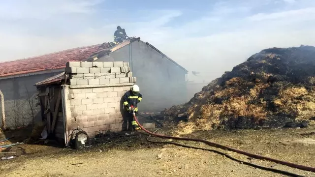 Konya'da 3 bin 500 balya saman yandı Konya'da 3 bin 500 balya saman yandı