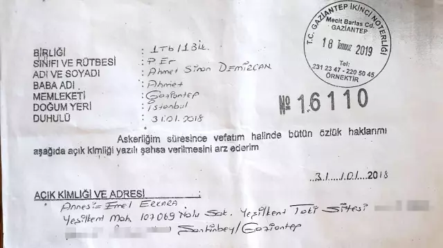 Mahkeme, şehidi 22 günlükken terk eden babayı mirasçılıktan çıkarmadı Mahkeme, şehidi 22 günlükken terk eden babayı mirasçılıktan çıkarmadı