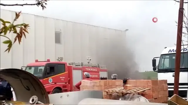 Tekirdağ'da fabrika yangını Tekirdağ'da fabrika yangını