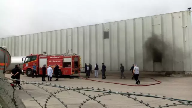 Tekirdağ'da fabrika yangını Tekirdağ'da fabrika yangını