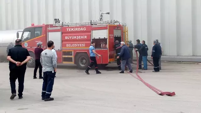 Tekirdağ'da fabrika yangını Tekirdağ'da fabrika yangını
