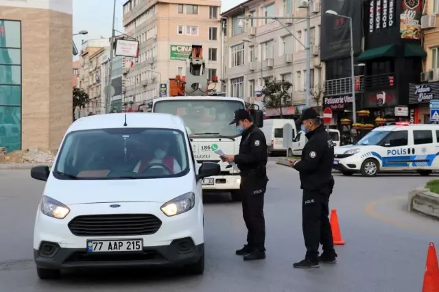 Yalova'da tam kapanma dönemi denetimleri başladı Yalova'da tam kapanma dönemi denetimleri başladı