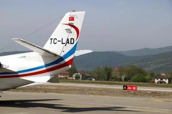Ulaştırma ve Altyapı Bakanı Karaismailoğlu Zonguldak Çaycuma Havalimanı'nda konuştu Açıklaması Ulaştırma ve Altyapı Bakanı Karaismailoğlu Zonguldak Çaycuma Havalimanı'nda konuştu Açıklaması