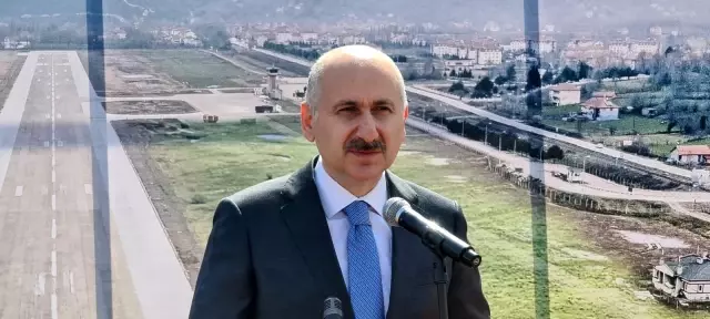 Bakan Karaismailoğlu, Zonguldak Havalimanı'nda 2 bin 131 metreye uzatılan pistin açılışını yaptı