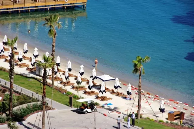 Bodrum'da denizin keyfini sadece onlar çıkarabildi