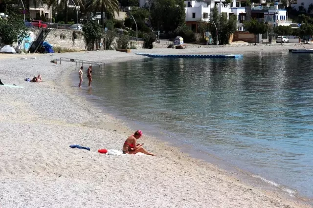 Bodrum'da denizin keyfini sadece onlar çıkarabildi