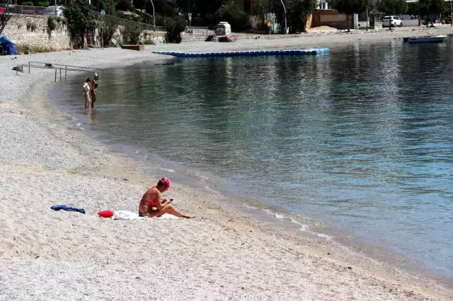 Bodrum'da denizin keyfini sadece onlar çıkarabildi